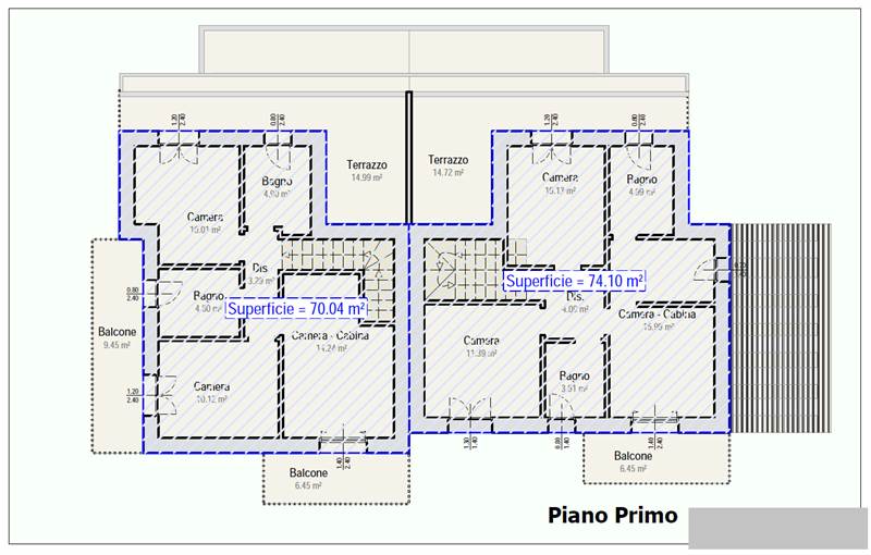 planimetria piano primo